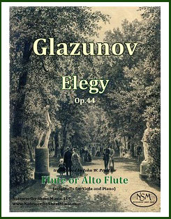 Glazunov Elegy fl afl nsm